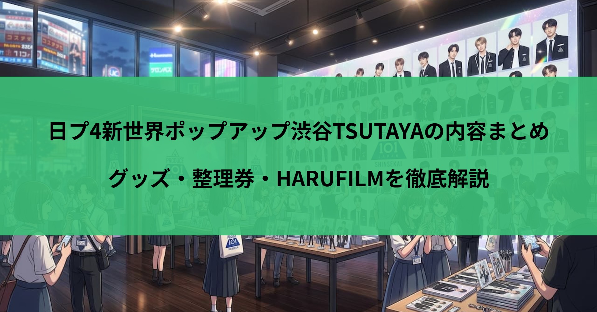 日プ4新世界ポップアップ渋谷TSUTAYAの内容まとめ｜グッズ・整理券・HARUFILMを徹底解説