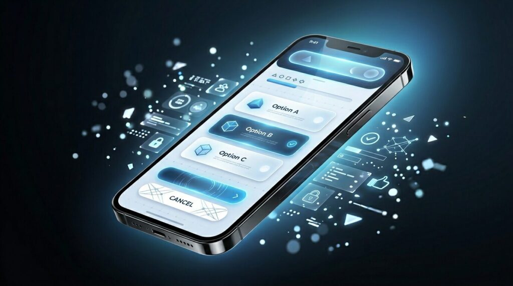 スマートフォンで投票するイメージ