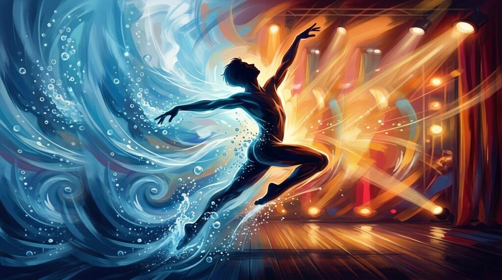 水泳経歴とダンスの関係性をイメージした画像