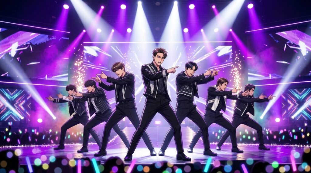 グループバトルでセンターを務める西田颯梓さんのイメージ